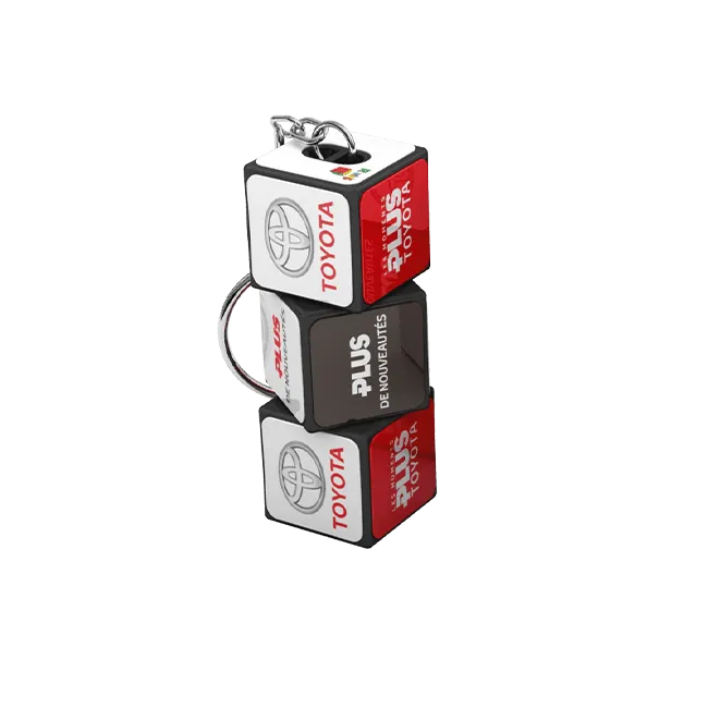 Rubik's porte-clés 3 blocks personnalisé Toyota